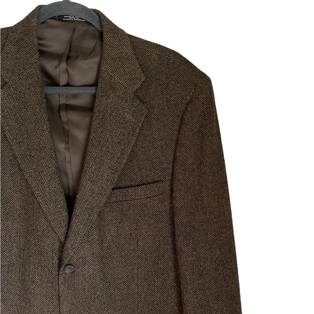Vintage by Towncraft‎ Two Button Tweed Wool Blazer Sport Jacket Size: 42R